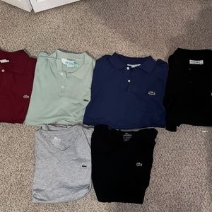 6 Lacoste Polos (Size 6 Mens)